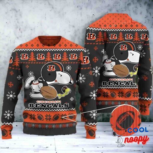 Nfl Cincinnati Bengals Snoopy Ugly Christmas Sweater 1