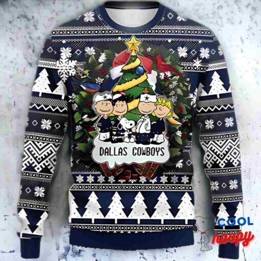Nfl Dallas Cowboys Snoopy Dog Logo Ugly Christmas Sweater 1