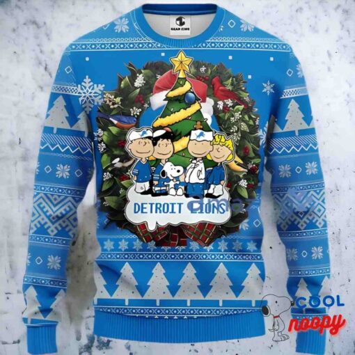 Nfl Detroit Lions Snoopy Dog Christmas Ugly Sweater 1