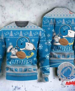 Nfl Detroit Lions Snoopy Ugly Christmas Sweater 1