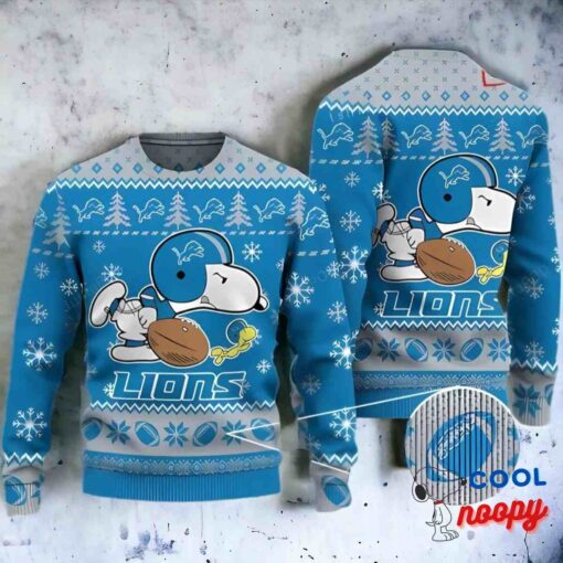 Nfl Detroit Lions Snoopy Ugly Sweater Christmas Xmas Gifts 1