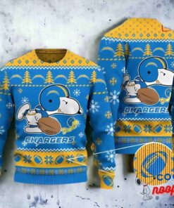 Nfl Los Angeles Chargers Snoopy Christmas Ugly Sweater 1