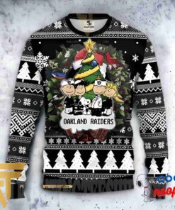 Nfl Oakland Raiders Snoopy The Peanuts Movie Ugly Christmas Sweater 1