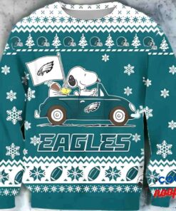 Nfl Philadelphia Eagles Snoopy Peanuts Ugly Christmas Sweater 1