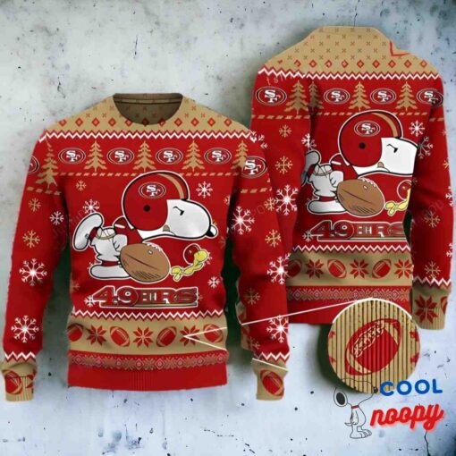 Nfl San Francisco 49ers Snoopy Ugly Sweater Christmas 1