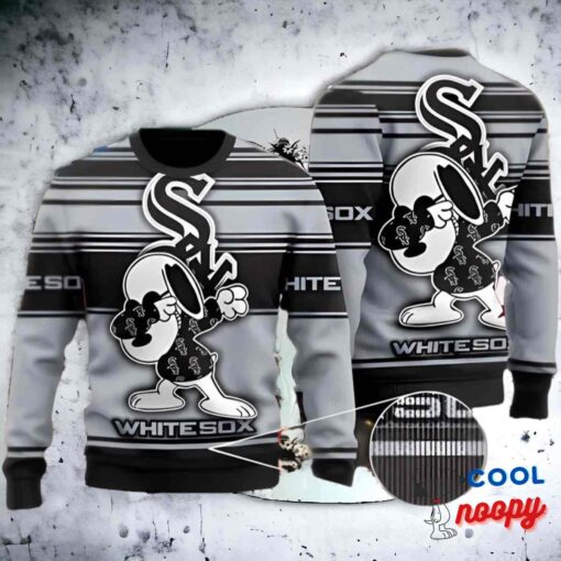Nfl Snoopy Wearing A Chicago White Sox Ugly Christmas Sweater 1