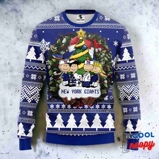 Nfl York Giants Snoopy Dog Ugly Christmas Sweater 1