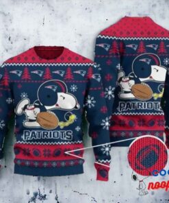New England Patriots Logos American Football Snoopy Dog Christmas Ugly Sweater 1