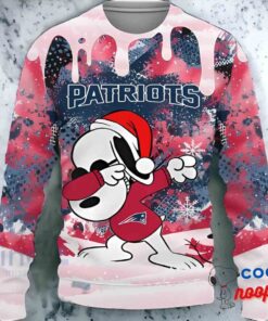 New England Patriots Snoopy Dabbing The Peanuts Sports Ugly Christmas Sweater 1
