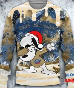 New Orlean Pelicans Snoopy Dabbing The Peanuts Sports Ugly Christmas Sweaters 1