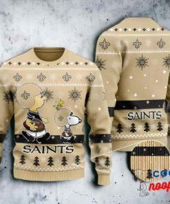 New Orleans Saints Charlie Brown Peanuts Snoopy Ugly Christmas Sweater 1