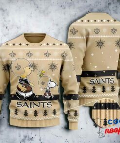 New Orleans Saints Charlie Brown Peanuts Snoopy Ugly Sweater 1