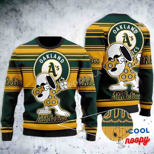 Oakland Athletics Mlb Charlie Snoopy Lover Ugly Christmas Sweater 1