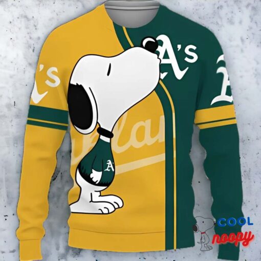 Oakland Athletics Snoopy Kiss Cute Sweater Gift Christmas Gift 1