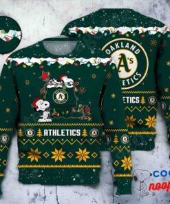 Oakland Athletics Snoopy Mlb Ugly Christmas Sweater 1