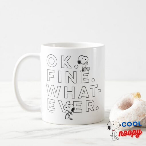 Ok Fine Whatever Snoopy Coffee Mug 15