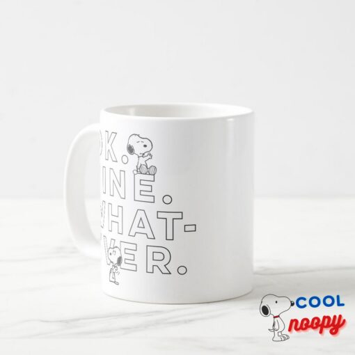 Ok Fine Whatever Snoopy Coffee Mug 3