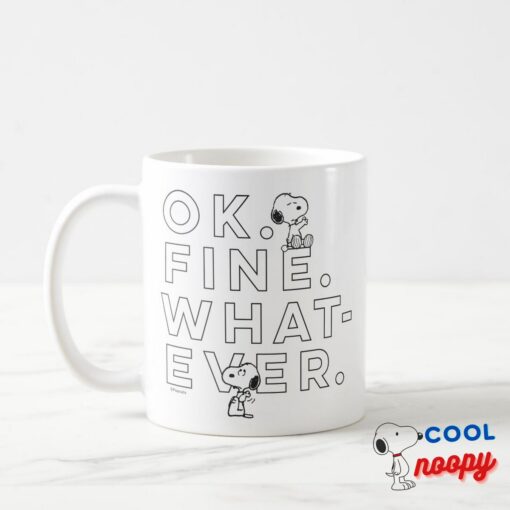 Ok Fine Whatever Snoopy Coffee Mug 5