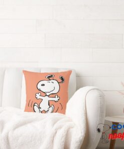 Peanuts A Snoopy Happy Dance Throw Pillow 2