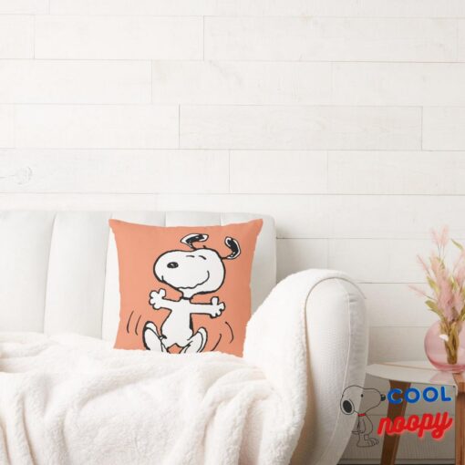 Peanuts A Snoopy Happy Dance Throw Pillow 2