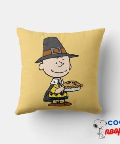 Peanuts Charlie Brown Pilgrim Throw Pillow 4
