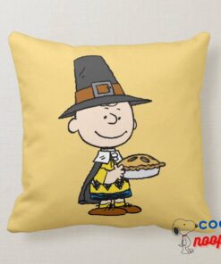 Peanuts Charlie Brown Pilgrim Throw Pillow 6