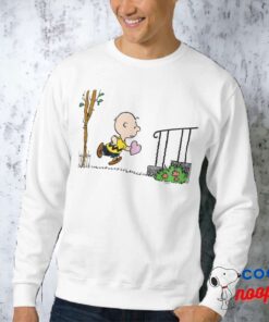 Peanuts Charlie Brown Runs With Valentine Sweatshirt 1