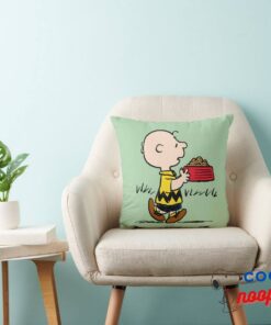 Peanuts Charlie Brown With Snoopys Dish Throw Pillow 3