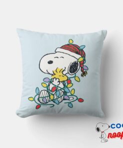 Peanuts Christmas Love And Lights Throw Pillow 6