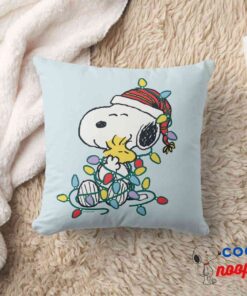 Peanuts Christmas Love And Lights Throw Pillow 8