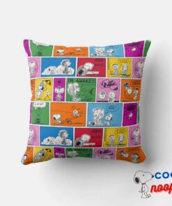 Peanuts Classic Comic Pattern Throw Pillow 4