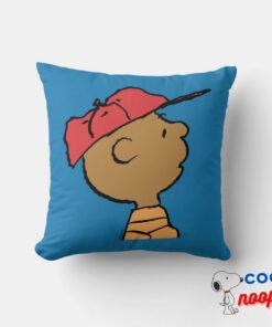 Peanuts Franklin Baseball Cap Throw Pillow 6