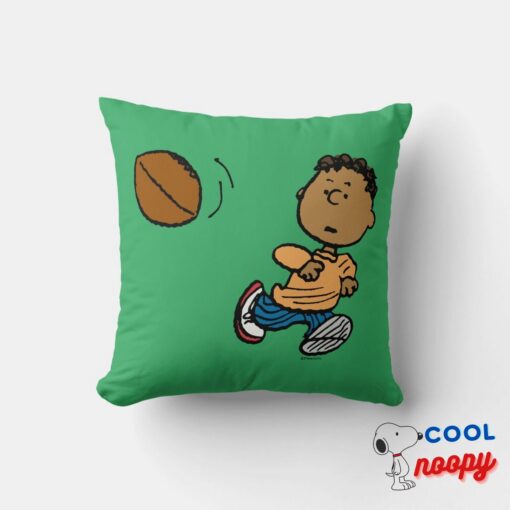 Peanuts Franklin Football Throw Pillow 6