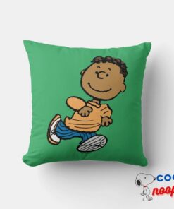 Peanuts Franklin Running Throw Pillow 6