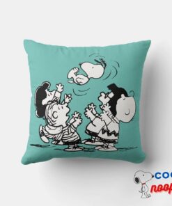Peanuts Gang Lifting Snoopy Throw Pillow 4