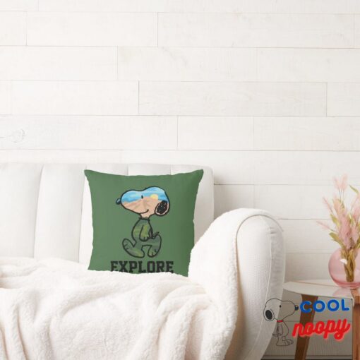 Peanuts Great Outdoor Snoopy Throw Pillow 2