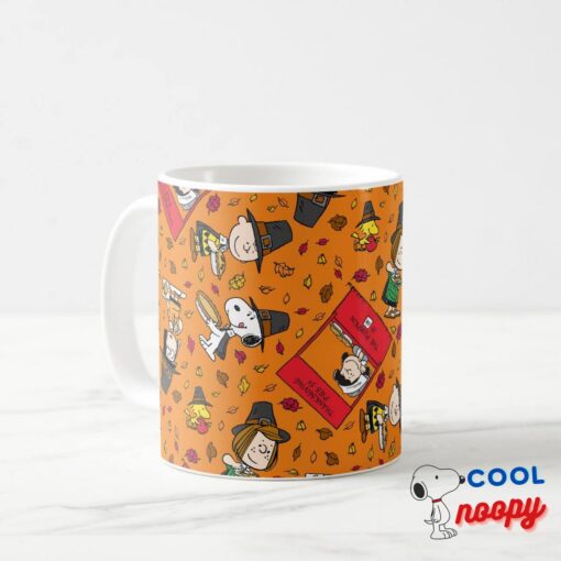 Peanuts Happy Thanksgiving Pattern Coffee Mug 2