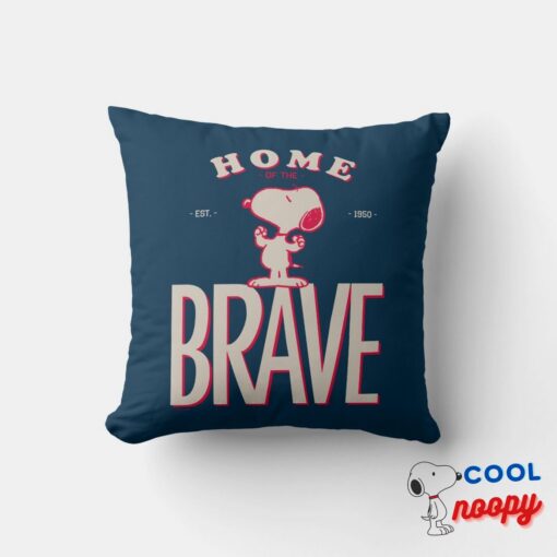 Peanuts Home Of The Brave Snoopy Throw Pillow 6