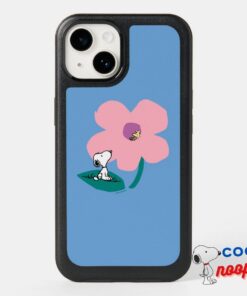 Peanuts Illustrating Nature Pink Flower Otterbox Iphone Case 8
