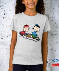 Peanuts Linus Lucy Sled Riding T Shirt 15