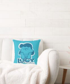 Peanuts Lucy Who Says Im Crabby Throw Pillow 2
