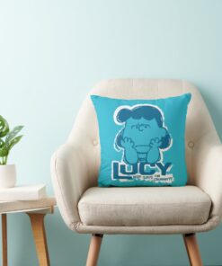 Peanuts Lucy Who Says Im Crabby Throw Pillow 3
