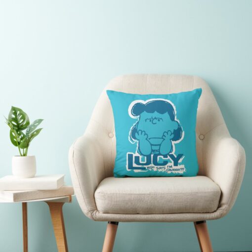 Peanuts Lucy Who Says Im Crabby Throw Pillow 3
