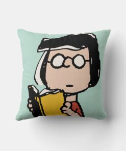 Peanuts Marcie Reading Throw Pillow 4