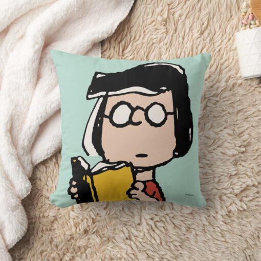 Peanuts Marcie Reading Throw Pillow 8