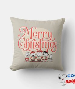 Peanuts Merry Christmas Holiday Choir Throw Pillow 6