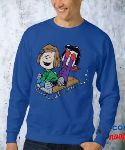 Peanuts Peppermint Patty Marcie Sled Riding Sweatshirt 1