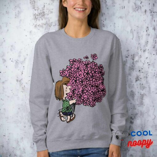 Peanuts Peppermint Patty Pink Bouquet Sweatshirt 8