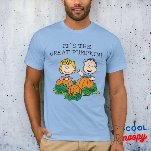Peanuts Sally Linus In The Pumpkin Field T Shirt 2