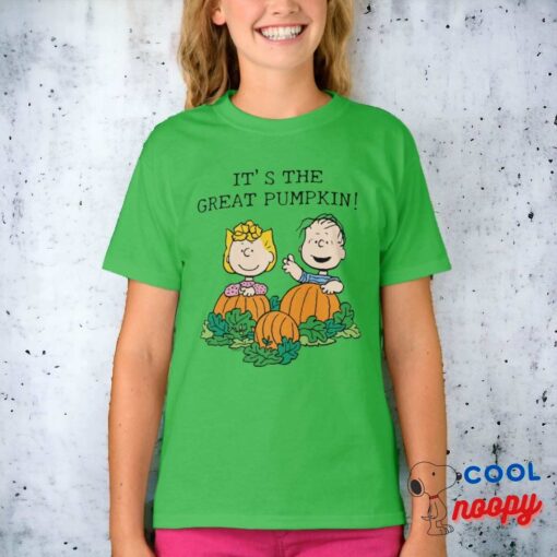 Peanuts Sally Linus In The Pumpkin Field T Shirt 3